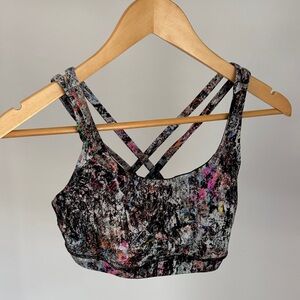 lululemon athletica Multicolor Strappy Sports Bra Energy Bra Size 8